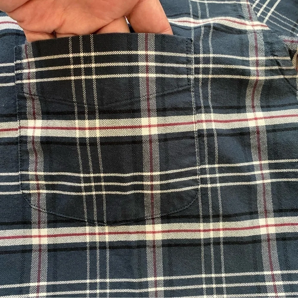 J. Crew Men’s Oxford Flannel Plaid Button Up Size X-Large Slim Fit